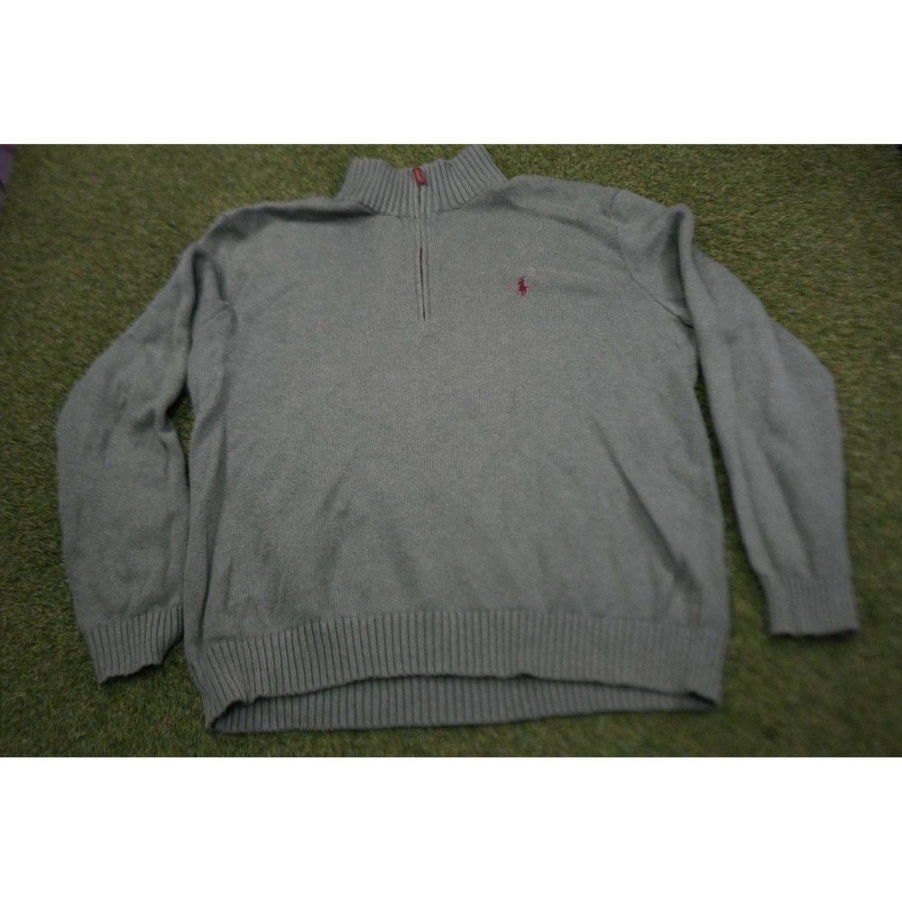 Polo Ralph Lauren Men 2XL Half-Zip‎ Sweater grey Long Sleeve
